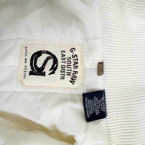 G STAR RAW WHITE LIGHT WEIGHT JACKET WITH ZIPPER - Picture 10 of 10